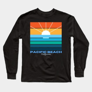 Pacific Beach California - Sunset Long Sleeve T-Shirt